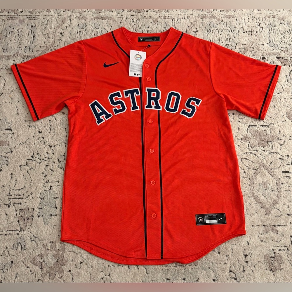 Nike Authentic Houston Astros Baseball MLB Orange Jersey Men’s Size: Medium